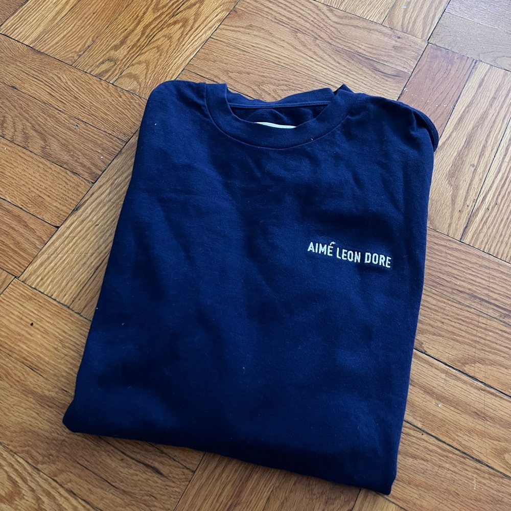 New Aimé Leon Dore Long-Sleeved Navy Shirt